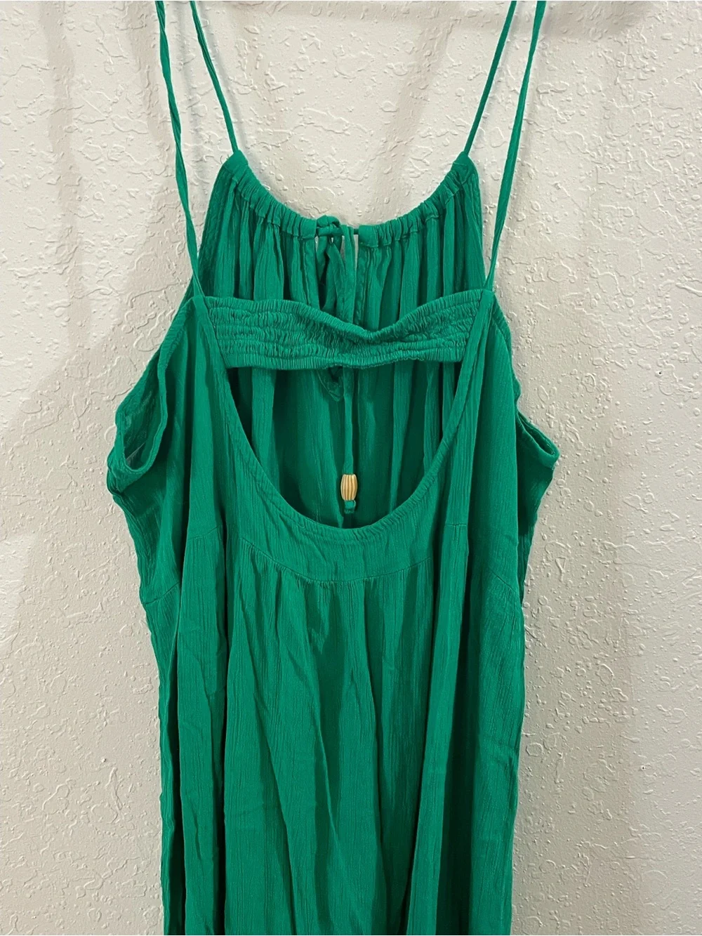Kona Sol Emerald Green Maxi Dress with Spaghetti Straps - Picture 4 of 6